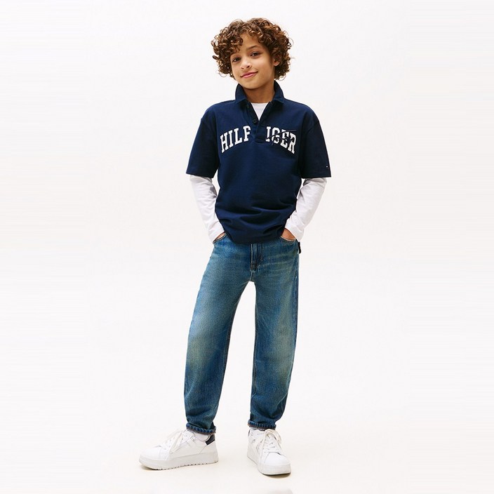 타미힐피거 아카이브 다크 블루 데님 팬츠 (T42F6PEP020BT11BZ)