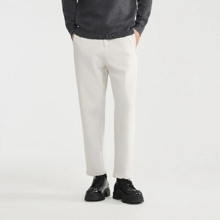 남성 가을 겨울 와이드 일자 캐주얼 바지 피케 K10Z4F KUK2