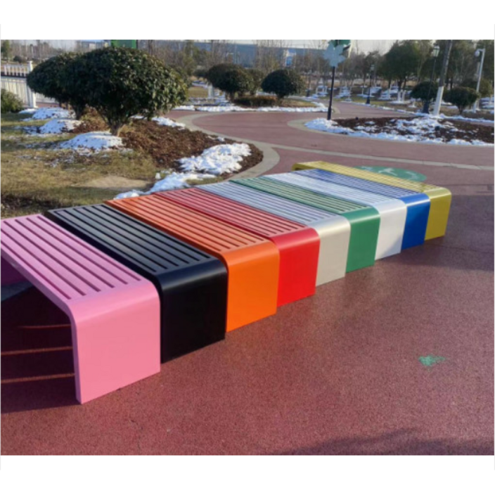 관공서 학교 펜션 철제 벤치 의자 테라스 실외 야외 공원 카페 야외벤치, 옐로우