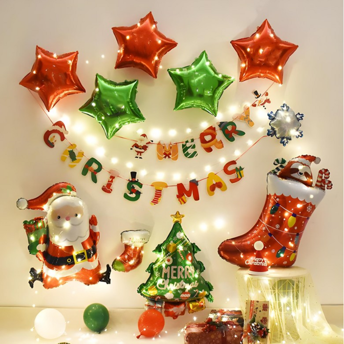크리스마스 풍선세트 파티 장식용품 풍선QIQ
