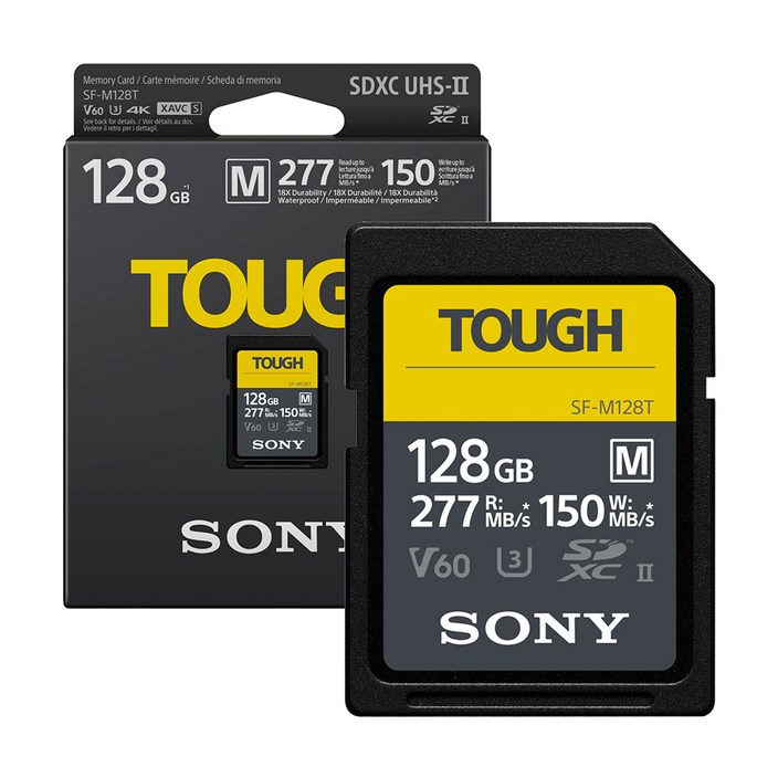 소니코리아정품 SDXC TOUGH UHSII V60 SD카드, SFM128TT1 128GB