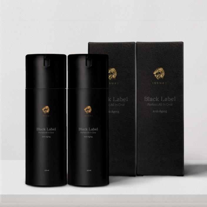 루브만 블랙라벨 남자올인원 120ml 남자 스킨 로션 겸용 x 2개 묶음, 2개, 120ml