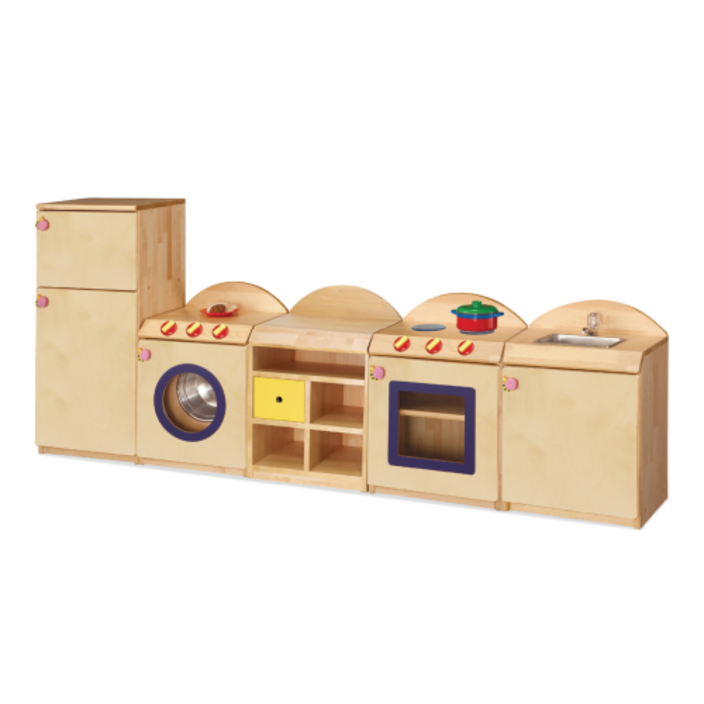 유아 주방 소꿉놀이풀세트 (자작나무) 어린이집교구장 유치원교구장 어린이집인테리어 유치원교구 어린이집교구 유치원인테리어 아이돌봄센터인테리어, 1단, 원목