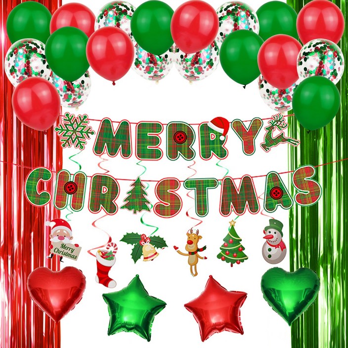크리스마스 파티 풍선세트