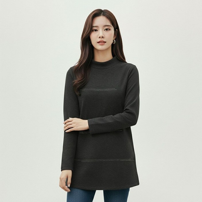 백화점 출고 패션플러스조이너스조이너스언발 비즈 루즈 티셔츠JW22KL9101635A