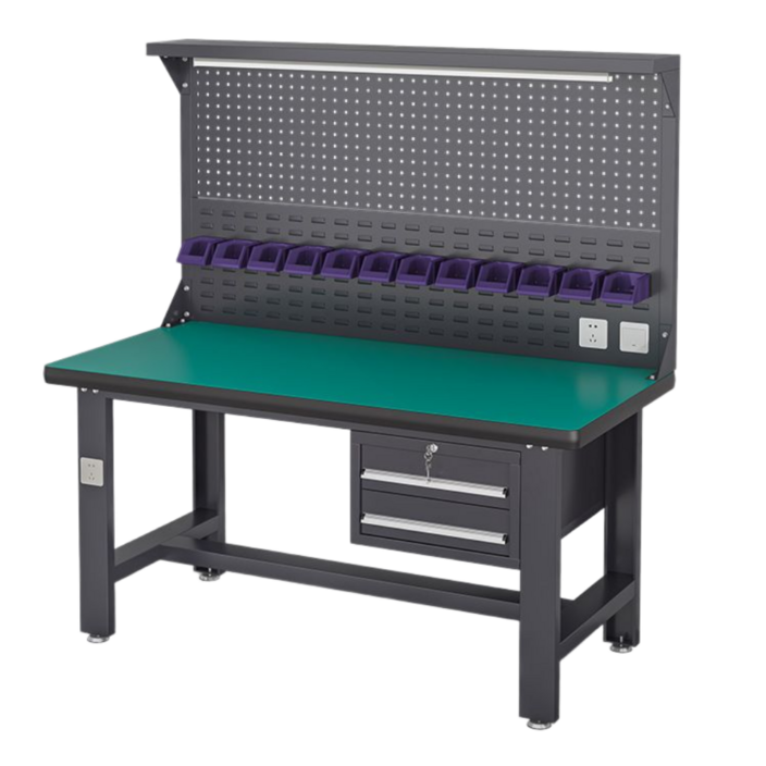 올캐리 상판이 두꺼운 공구 작업대 타공판 서랍 캐비넷 중장비 공구 공구대 선반 정리함, 1개