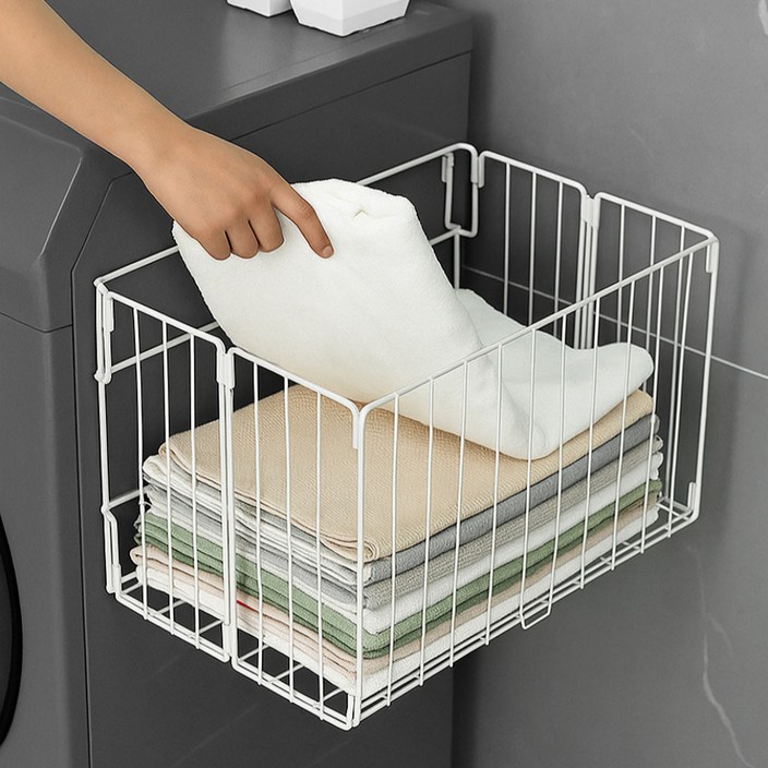 바투하루 다용도 자석 철제 수납선반, 1개, 화이트