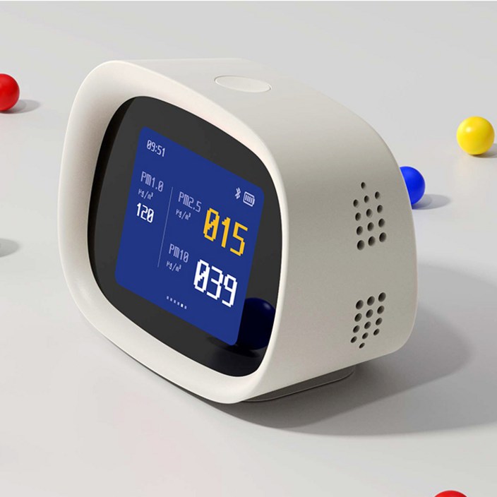 블루필 6in1 스마트 공기질 정보 측정기 에어노티스 CO2 CO 미세먼지 온도 습도, 1개, 블루필 공기질 측정기 에어노티스