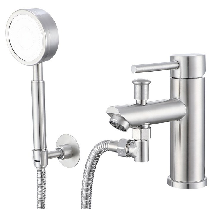 준앤코 HF01 스테인리스 세면샤워수전 샤워겸용 세면대 수도꼭지 원홀, 1개