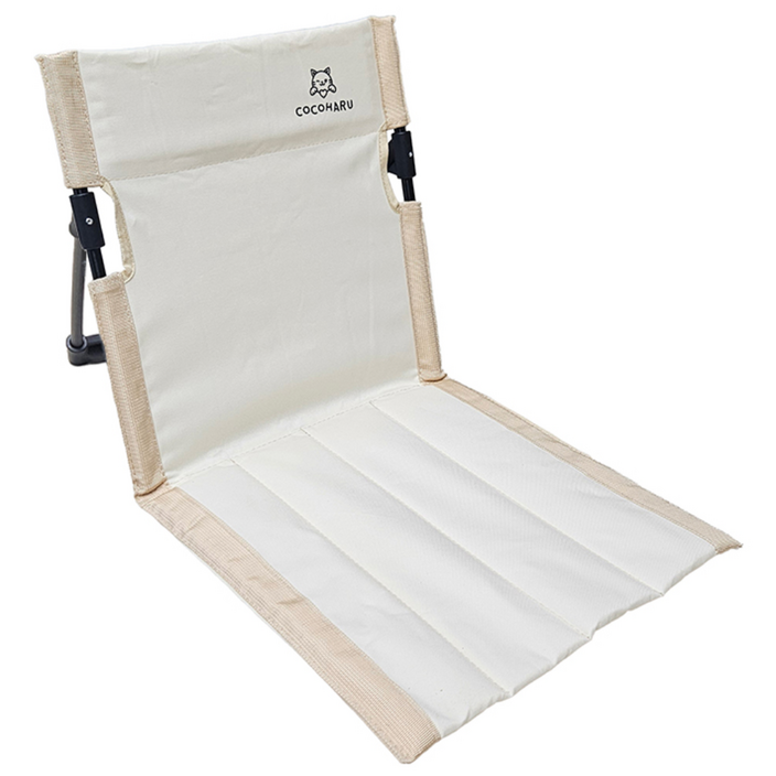 COCOHARU 캠핑용 등받이 방석의자, 1개, M베이지