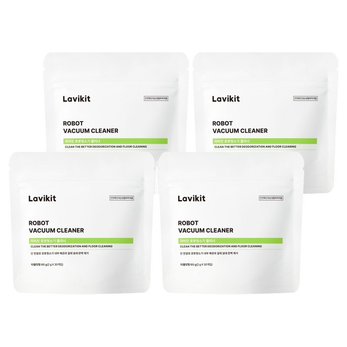 라비킷 로봇청소기 클리너 세정제, 4개, 60g