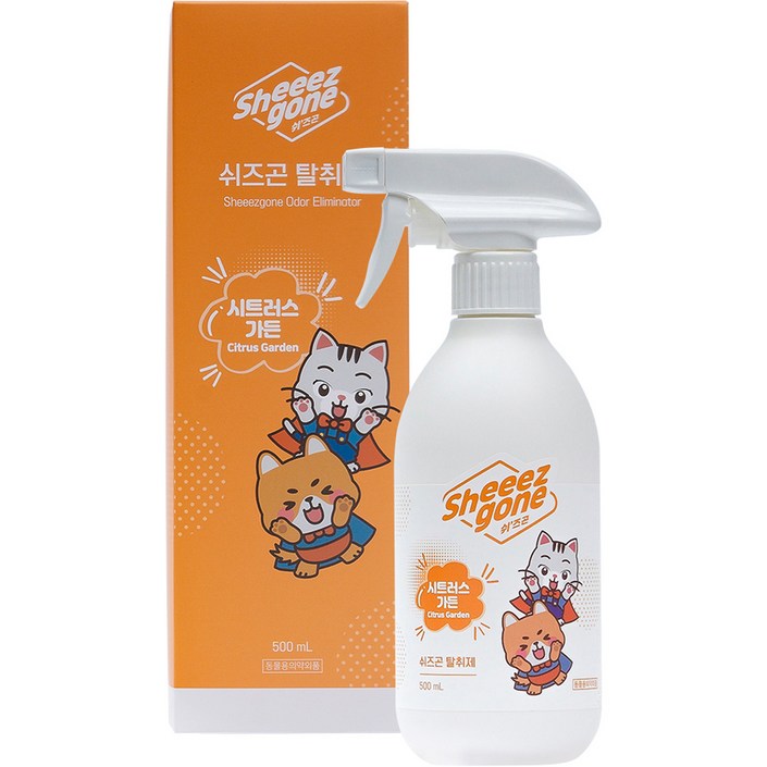 쉬즈곤 반려동물 냄새 제거 항균 탈취제 시트러스가든향, 500ml, 1개 쉬즈곤 반려동물 냄새 제거 항균 탈취제 시트러스가든향, 500ml, 1개