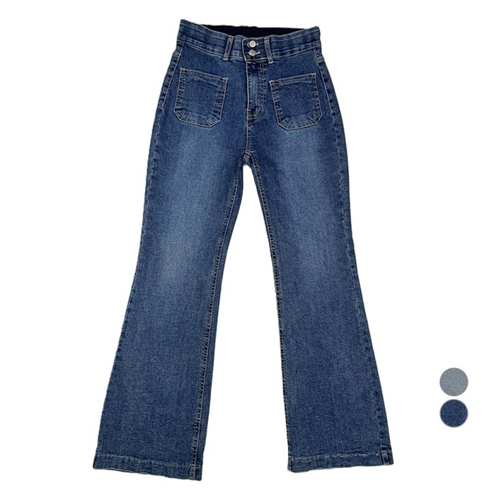 올리브데올리브 여성용 허리밴딩 포켓 부츠컷 팬츠