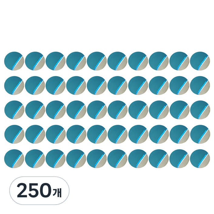 코히모 원형 문구자석 스티커 붙이는 얇은철판 30mm 4W159, 단일 색상, 250개