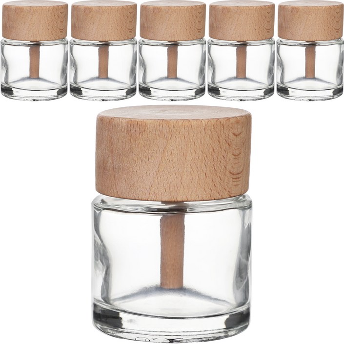 강군샵 원통우드캡 디퓨저용기, 단일색상, 50ml, 6개