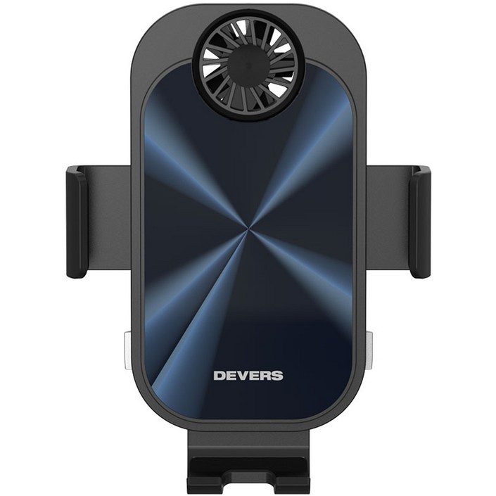 디버스 프리즘 스틸 냉각 쿨러 15W 차량용 무선충전거치대 DVS-PSQ360W-BK, 블랙, DVS-PSQ360W-BK