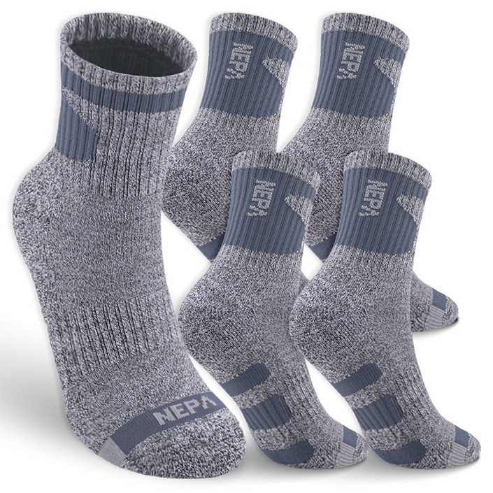 네파 남성용 쿠션 중목 양말 A타입 5족 세트