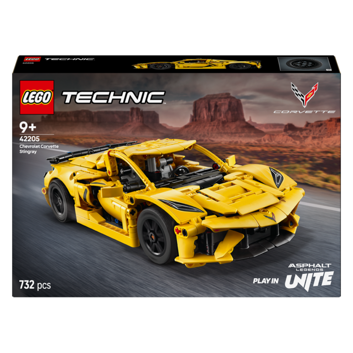 레고 42205 테크닉 Chevrolet Corvette Stingray, 혼합색상, 1개 레고 42205 테크닉 Chevrolet Corvette Stingray, 혼합색상, 1개