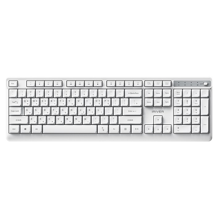 아이리버 오피스 기어 생활방수 키스킨 저소음 무선 키보드, 화이트, WK101, 제조사축