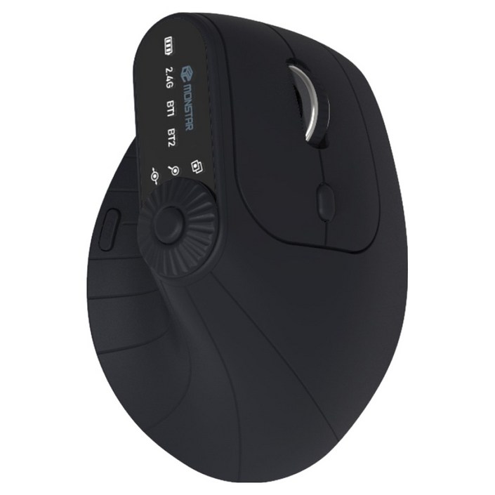 몬스타기어 크루 GV 인체공학 노브 손목보호 사무용 노트북 매크로 무선 블루투스 버티컬 마우스