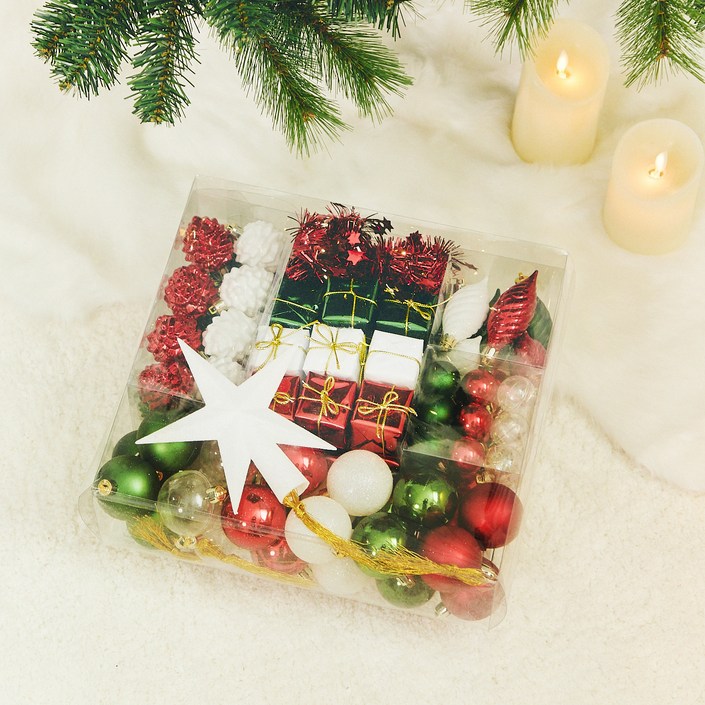 크리스마스 오너먼트 트리장식 올인원 풀세트 100P