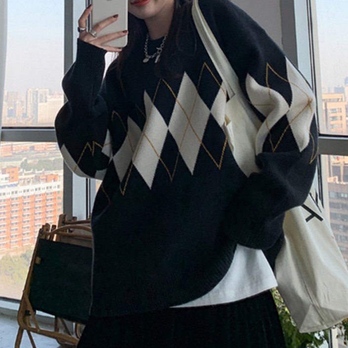 어썸풀 여성용 엔퍼트 라운드 니트 A25FKN070407