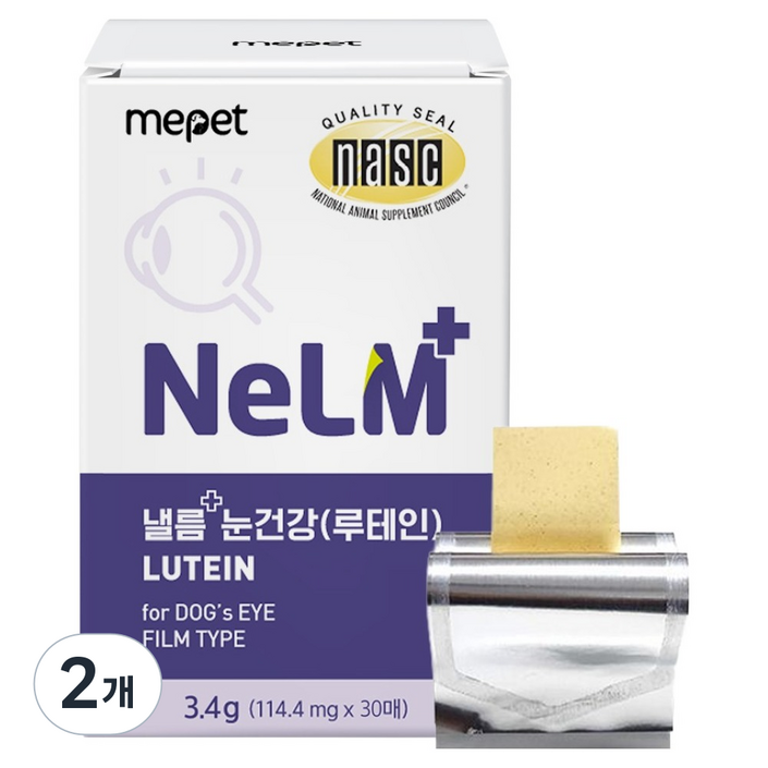 미펫 강아지 낼름 플러스 눈건강 루테인 영양제 30p, 2개