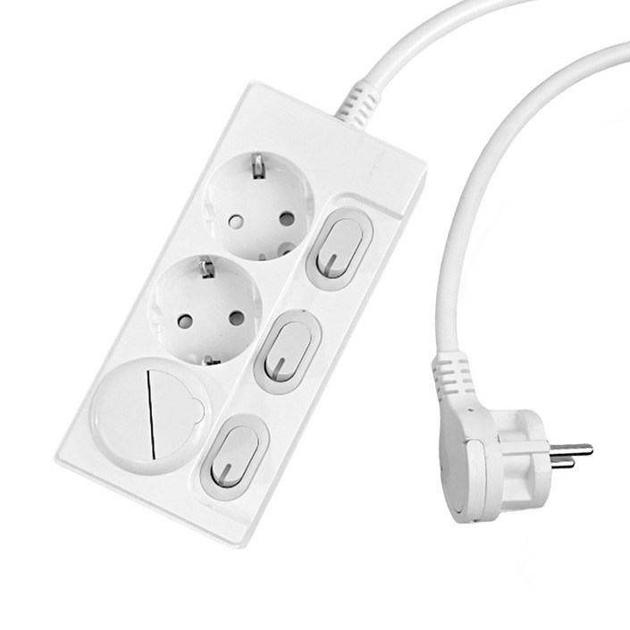 원스탑 제로갭 개별스위치 슬림 납작멀티탭 3구 16A 안전커버1p