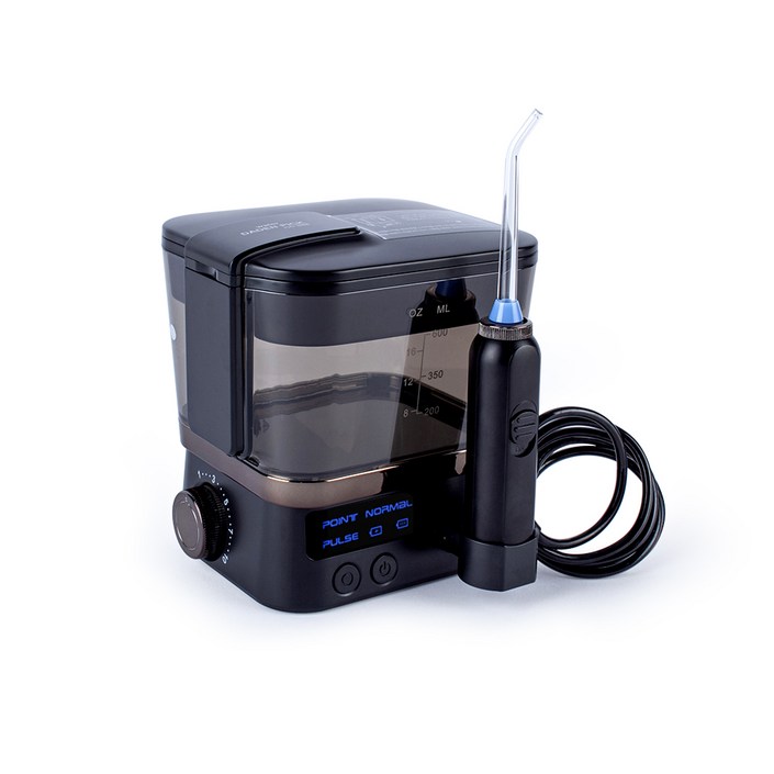 다덴픽 워터 LED 디스플레이 가정 휴대용 대용량 구강세척기 600ml 파우치백 블랙, JSD888