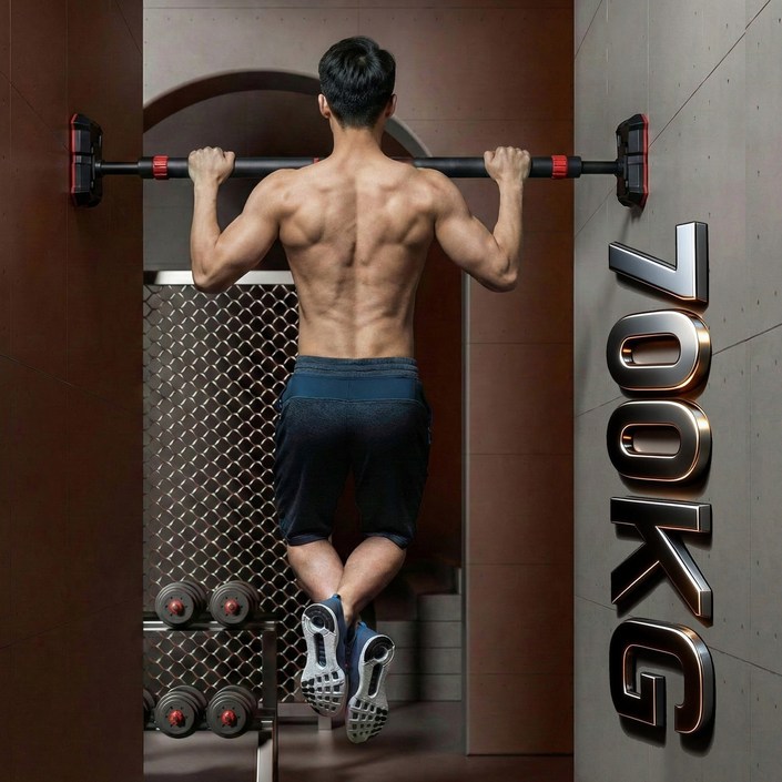 문틀 턱걸이 철봉 라쳇 잠금장치 극강 고정 턱걸이 봉 실내 운동기구