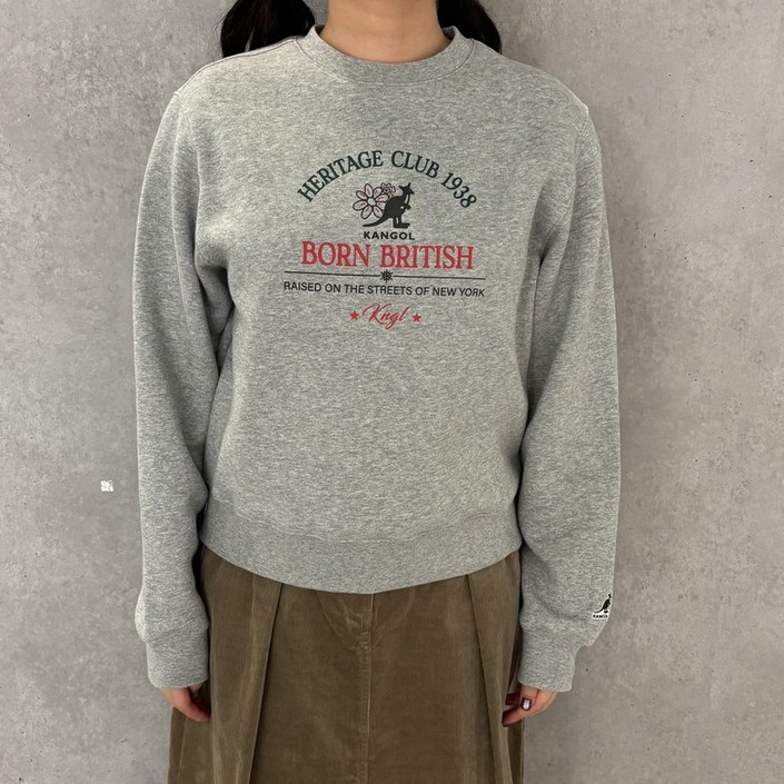 [국내정식매장] 캉골 티셔츠 Kangol 우먼스 헤리티지 클럽 스웨트셔츠 1796 멜란지그레이