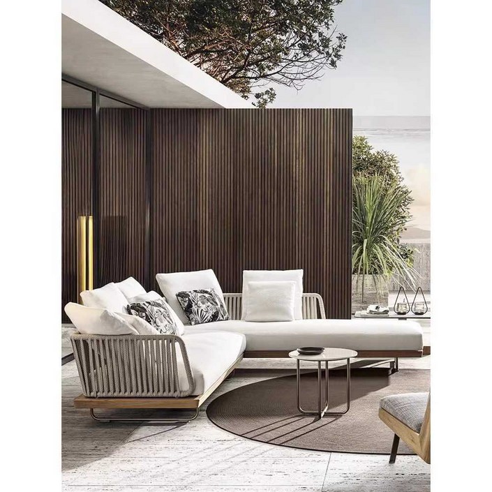 호텔 콘도 테라스소파 카페 커피숍 라탄소파 테이블, 디자인4