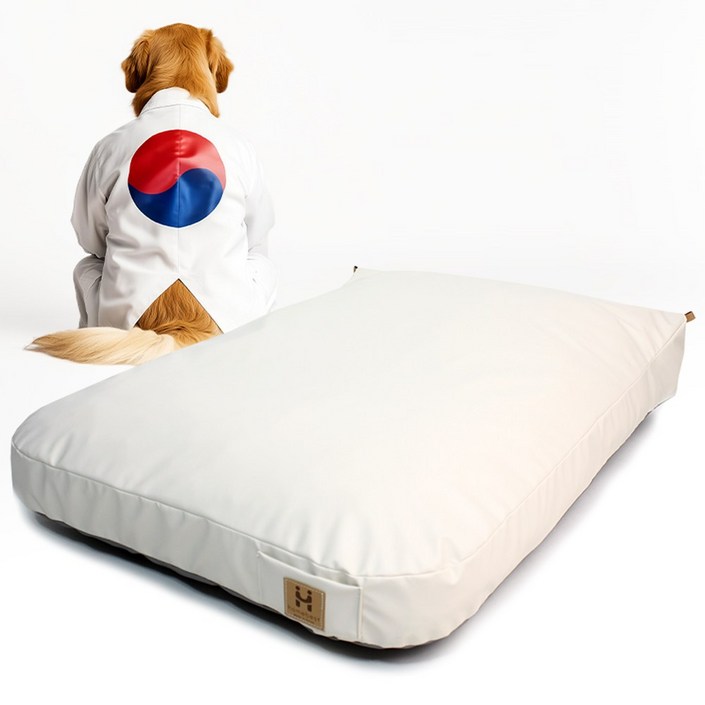 개모찌 국내생산 알러지케어 방수 반려동물 방석, 네모, 크림 개모찌 국내생산 알러지케어 방수 반려동물 방석, 네모, 크림