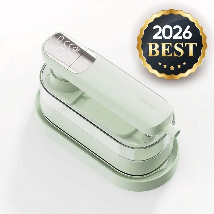 26년 신제품  백화점 입점풀라스 2in1 접이식 휴대용 핸디형 스팀다리미 1위 여행용 미니 가정용 터보 핸드 핸디 스팀 다리미 초경량 의류 clothes steam iron, 민트, FLIR2000