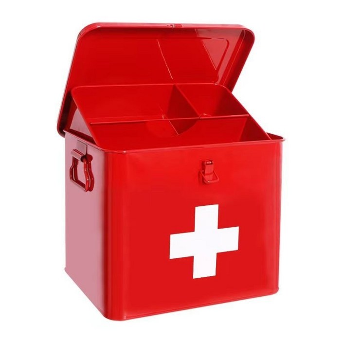 레트로 감성 화이트 틴케이스 철제 약통 정리함 다용도 인테리어 보관 수납함