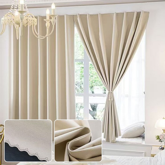 DIM 누구나 붙이는 찍찍이 벨크로 커튼 99.9% 암막 사계절 방풍 보온 고밀도 호텔식 암막커튼