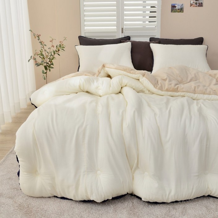 멜루나 양면 겨울 모달 극세사 차렵이불