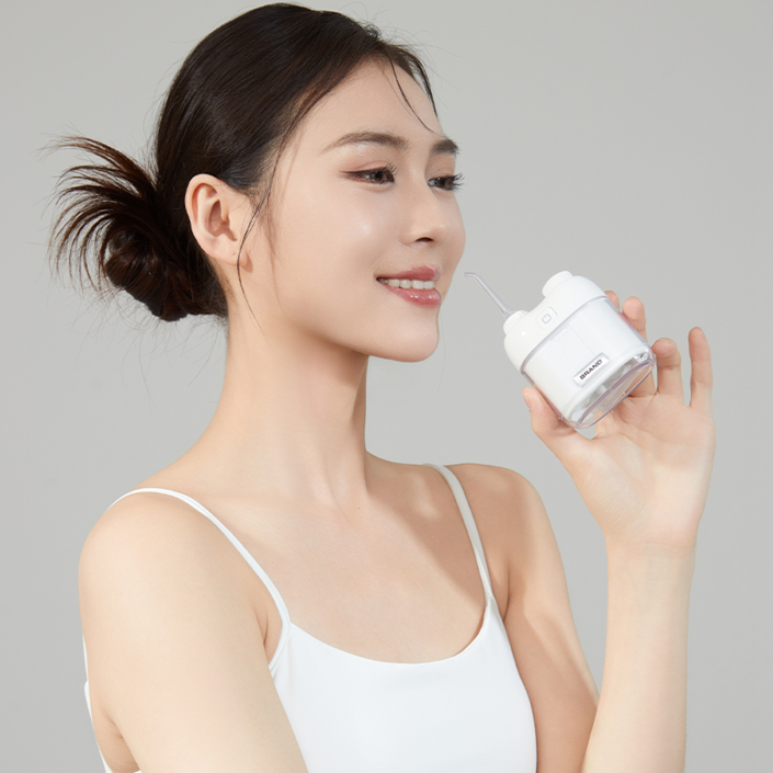 ERAN스타 미니 무선 물치실 구강세정기 IPX7급 방수 휴대용여행용캠핑용출장용, 화이트