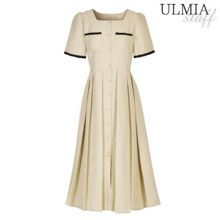 율미아스탭 율미아스탭 트리밍플리츠원피스S2M1OP3601