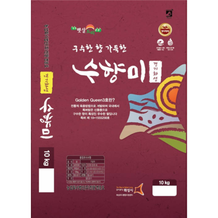 24년 햅쌀 수향미 당일배송 골드퀸 3호 명품 수향미 백미 10kg, 10kg, 1개 24년 햅쌀 수향미 당일배송 골드퀸 3호 명품 수향미 백미 10kg, 10kg, 1개