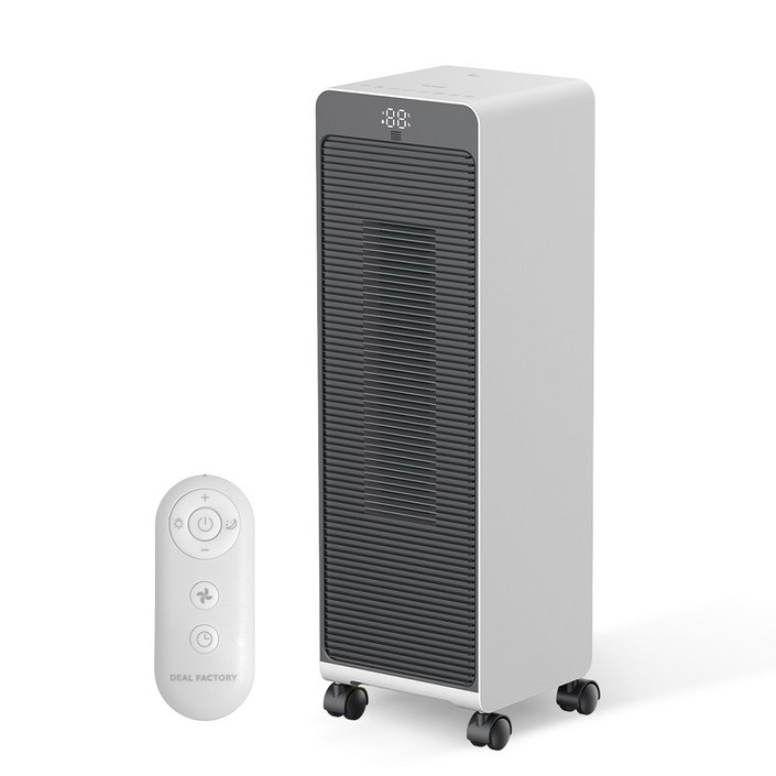 딜팩토리 PTC 온풍기 가정용 업소용 BLDC 리모컨 AI탑재, DF-8080, 그레이, 그레이