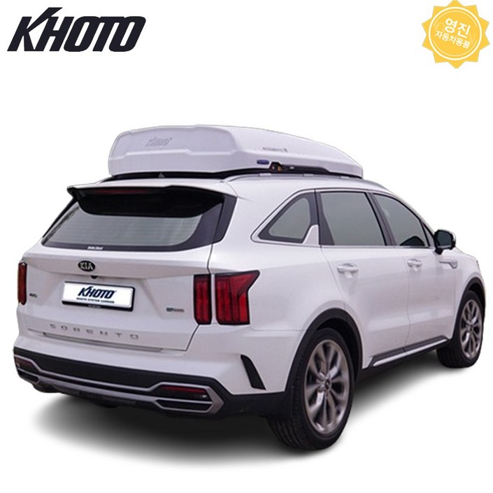 소렌토 루프박스 일체형 캠핑용품 수납 대용량 카캐리어 코토, 1개, 화이트