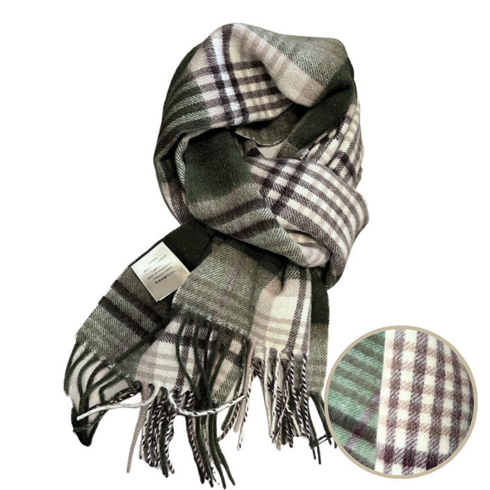 실비마켓 가벼운 양모100 체크 목도리 머플러