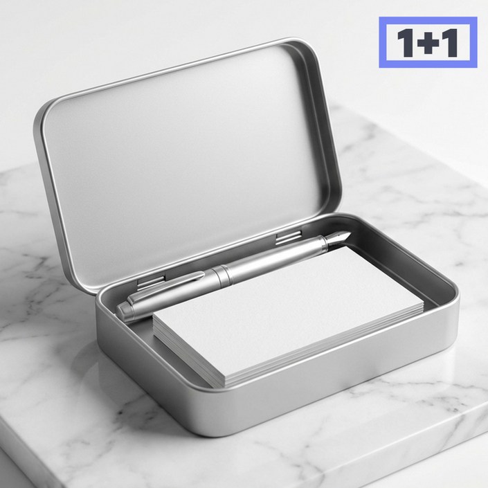 네이빈 사각 틴케이스 무지 다용도 정리함