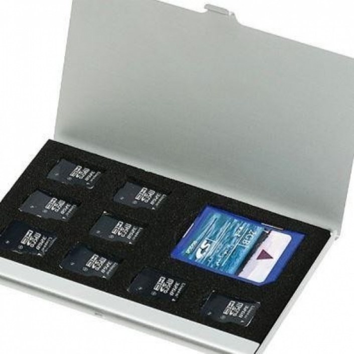 기타 메모리카드홀더 케이스 휴대용 알루미늄 마이크로 sd, 실버BL07607-1
