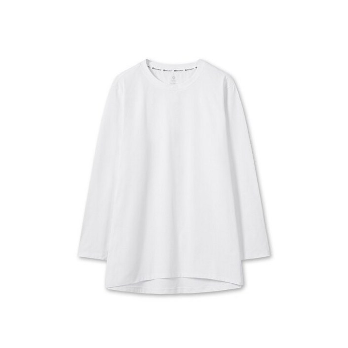 탑텐 밸런스 여성용 여성긴팔티 이너긴팔티 간절기긴팔 무지긴팔 라운드긴팔티 기본긴팔 무지 면긴팔 쭉티 슬리브 긴팔면티 실내복 이너티 긴팔티 루즈핏 MBF5TS2205오프화이트