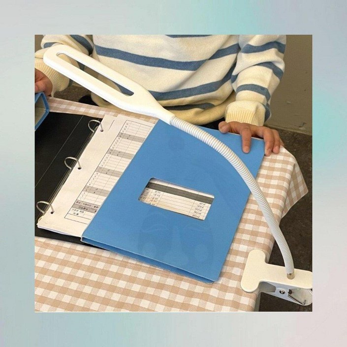 클립형 독서 스탠드 책상 침대 야간 각도조절 집게 책깔피 학생