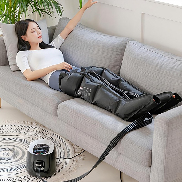 닥터웰 에어웰 공기압 다리 종아리 안마 마사지기 DR-5401, DR-5401, Black