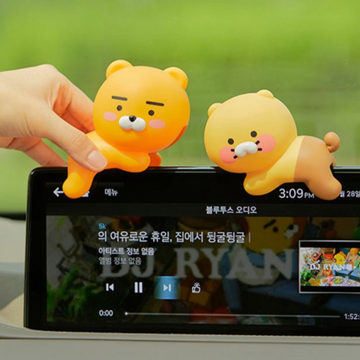 카카오프렌즈 라이언 모니터 방향제 차량용 피규어 네비게이션 걸이 데스크꾸미기
