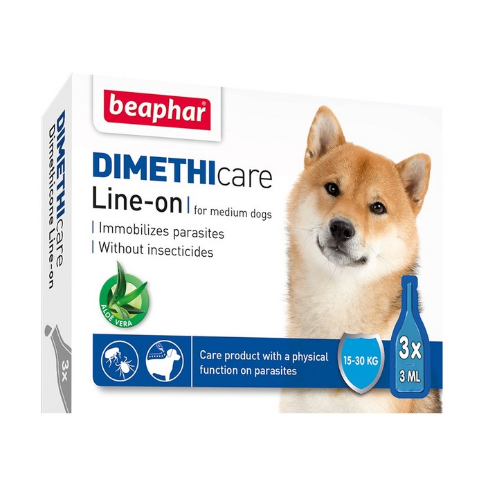 비아파 진드기퇴치제 디메치케어 스파이더 중형견용 9m3ml x3개, 3ml, 3개